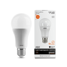Gauss Elementary 23212 Лампа A60 12W 1130lm 3000K E27 LED