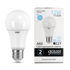 Gauss Elementary 23232 Лампа A60 12W 1170lm 6500K E27 LED