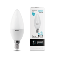 Gauss Elementary 33120 Лампа Свеча 10W 730lm 4100K Е14 LED