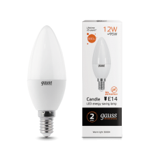 Gauss Elementary 33112 Лампа Свеча 12W 880lm 3000K Е14 LED