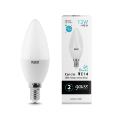Gauss Elementary 33122 Лампа Свеча 12W 920lm 4100K Е14 LED