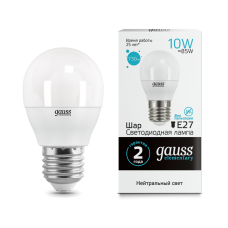 Gauss Elementary 53220 Лампа Шар 10W 730lm 4100K Е27 LED