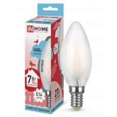 IN HOME LED-СВЕЧА-deco лампа 7Вт Е14 4000К 630Лм матовая
