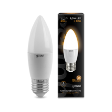 Gauss 103102107 Лампа Gauss Свеча 6.5W 520lm 3000К E27 LED