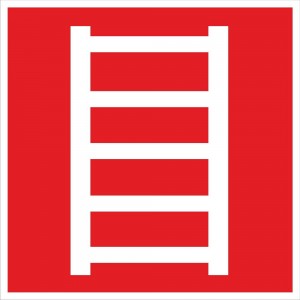 Знак F03 Пожарная лестница (плёнка 200х200 мм)