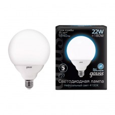 Gauss 105102222 Лампа Gauss G125 22W 1900lm 4100K E27 LED