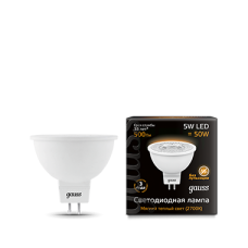 Gauss 101505105 Лампа Gauss MR16 5W 500lm 3000K GU5.3 LED