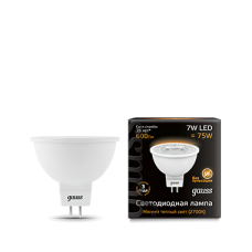 Gauss 101505107 Лампа Gauss MR16 7W 600lm 3000K GU5.3 LED