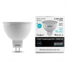 Gauss Elementary 13526 Лампа MR16 5.5W 450lm 4100К GU5.3 LED