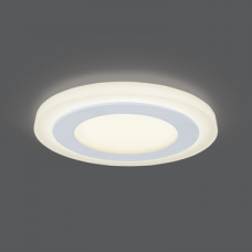 Gauss Backlight BL116 Светильник круг 6+3W 540lm 3000K 180-265V IP20 монт Ø120 145*31мм 3 реж  LED