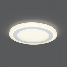 Gauss Backlight BL118 Светильник круг 12+4W 960lm 3000K 180-265V IP20 монт Ø170 190*31мм 3 реж  LED